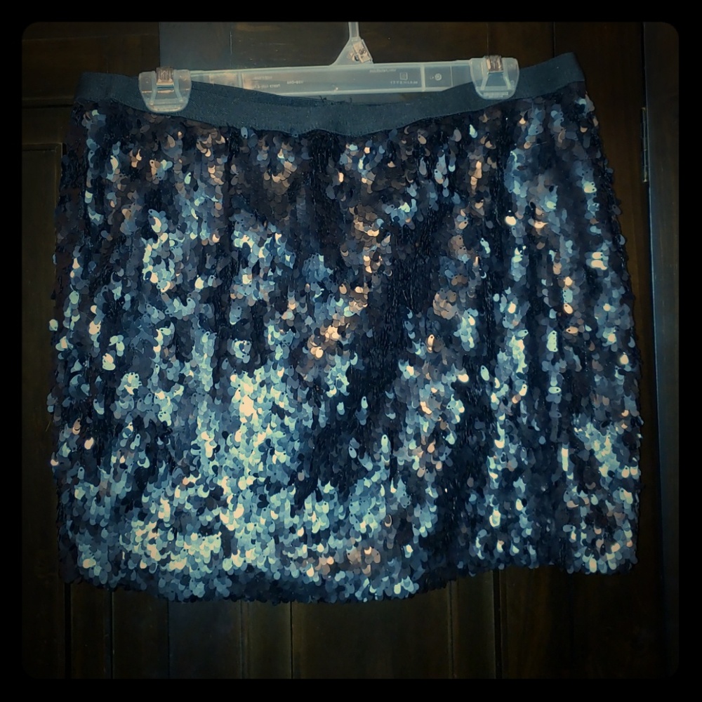 Charlotte Russe Black Sequin Skirt